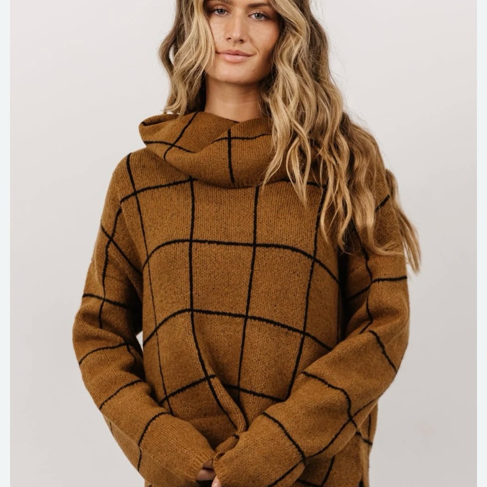 Baltic Born Brown Cowl Neck Sweater